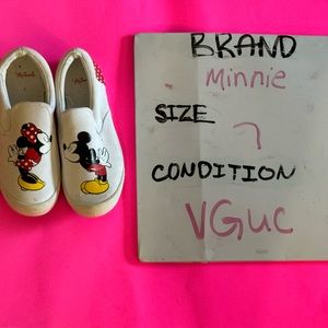 Kissing Minnie and Mickey Slip Ons